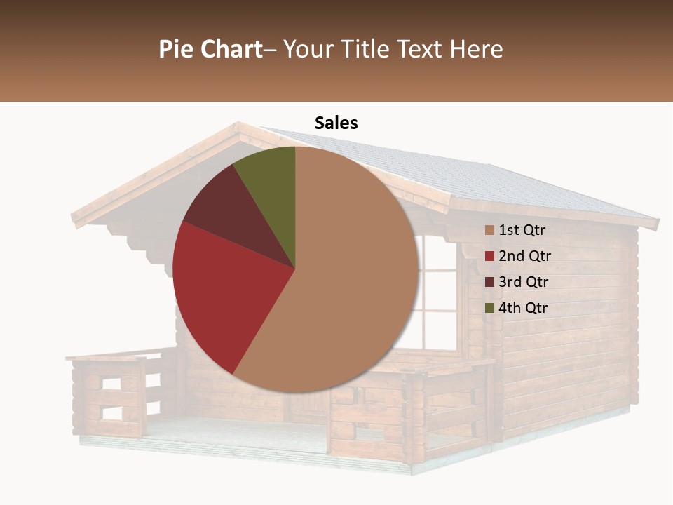 A Small Wooden Cabin With Windows And A Porch PowerPoint Template