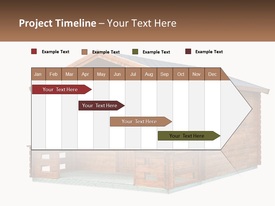 A Small Wooden Cabin With Windows And A Porch PowerPoint Template