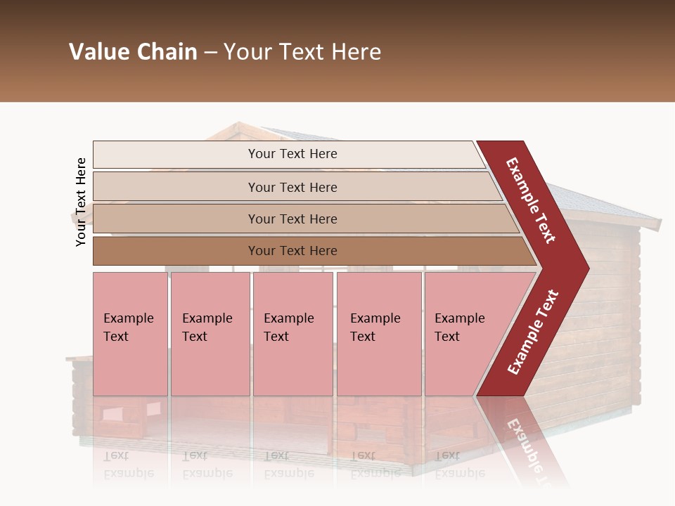 A Small Wooden Cabin With Windows And A Porch PowerPoint Template