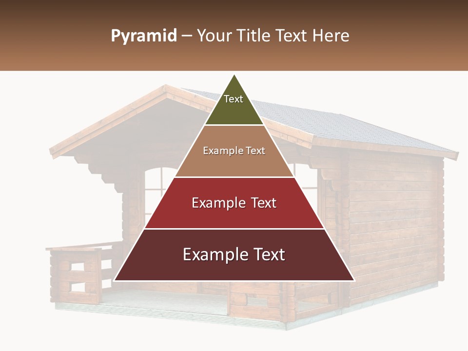 A Small Wooden Cabin With Windows And A Porch PowerPoint Template