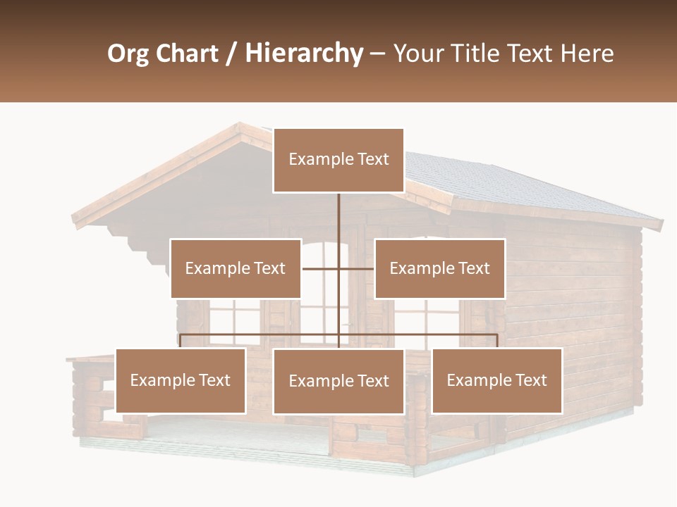 A Small Wooden Cabin With Windows And A Porch PowerPoint Template