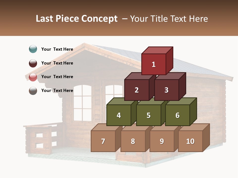 A Small Wooden Cabin With Windows And A Porch PowerPoint Template