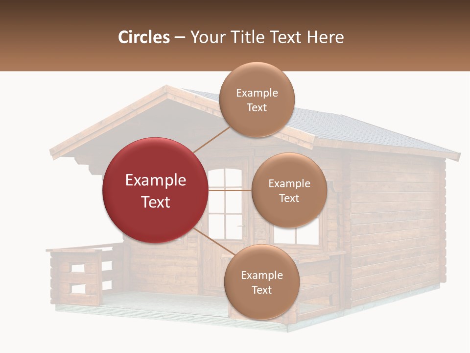 A Small Wooden Cabin With Windows And A Porch PowerPoint Template