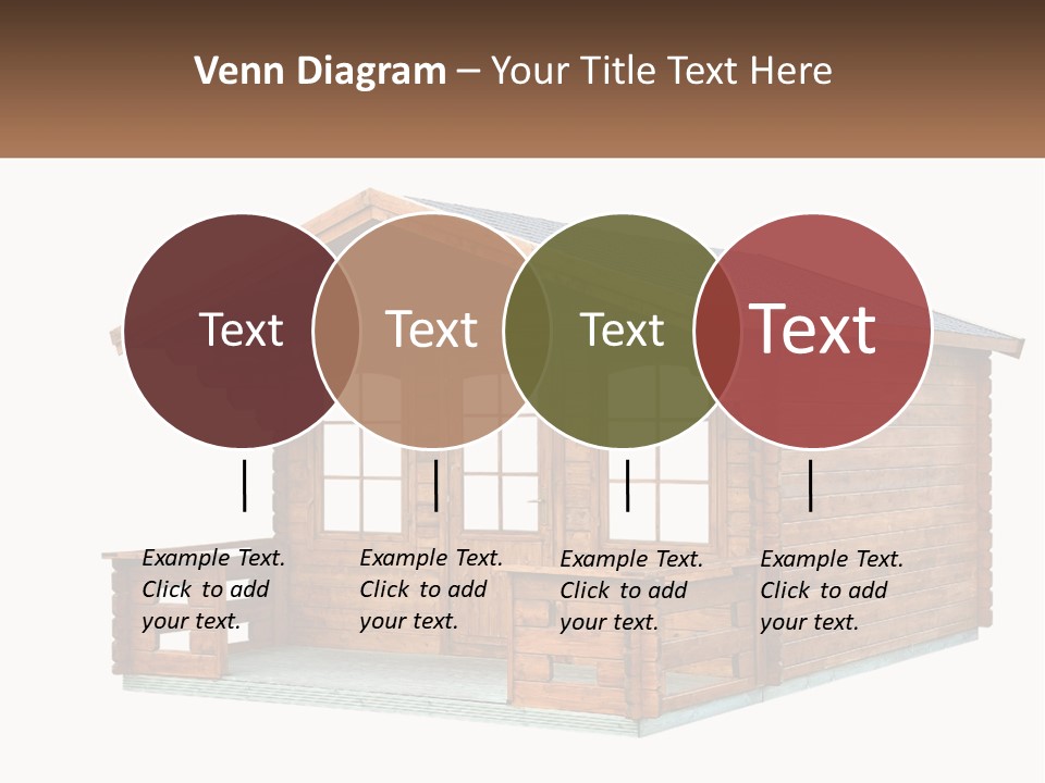 A Small Wooden Cabin With Windows And A Porch PowerPoint Template