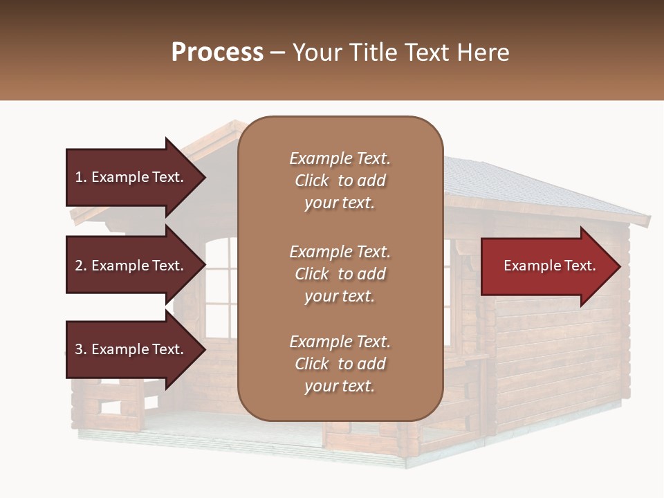 A Small Wooden Cabin With Windows And A Porch PowerPoint Template