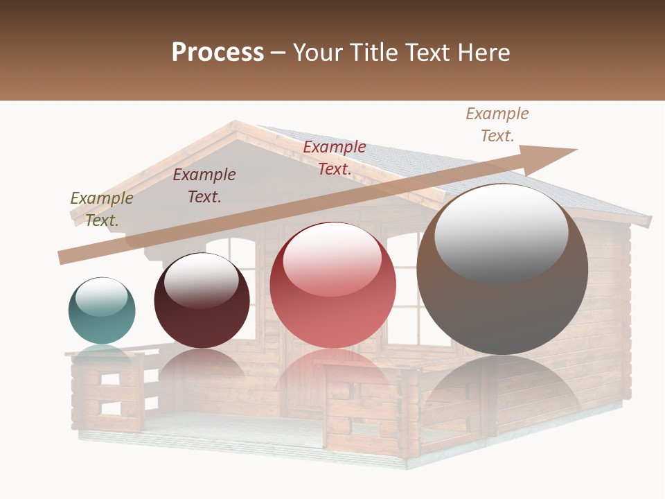 A Small Wooden Cabin With Windows And A Porch PowerPoint Template