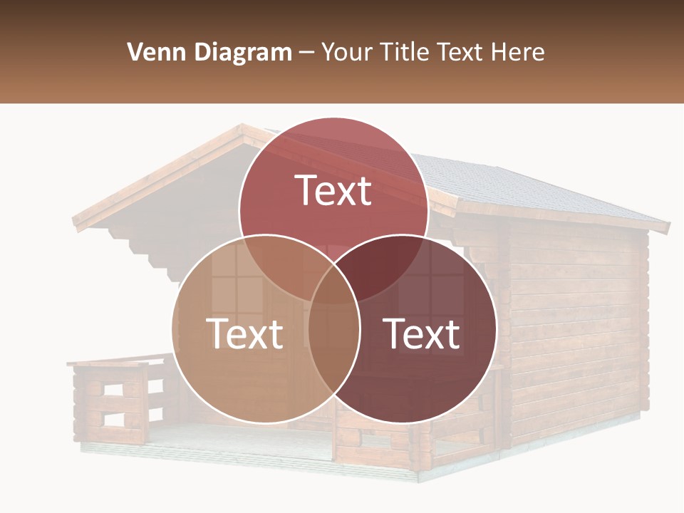 A Small Wooden Cabin With Windows And A Porch PowerPoint Template