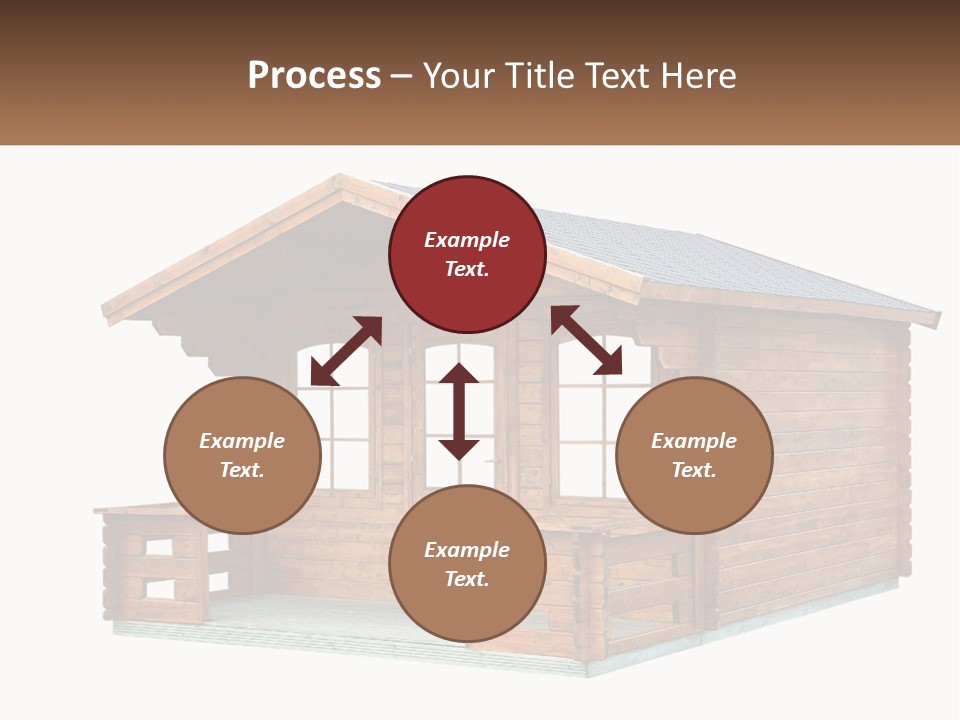 A Small Wooden Cabin With Windows And A Porch PowerPoint Template