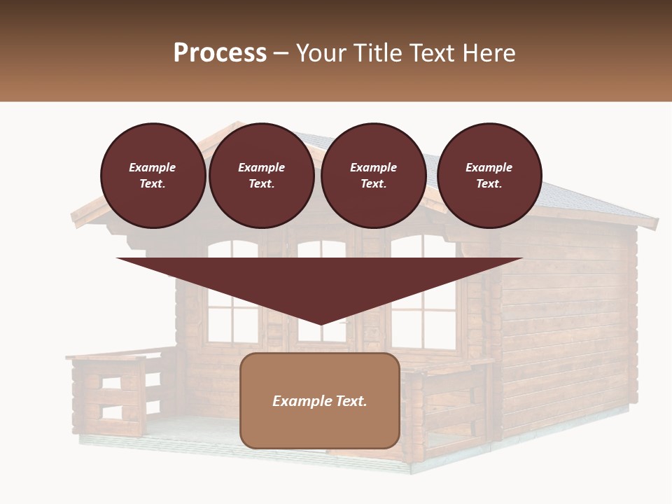 A Small Wooden Cabin With Windows And A Porch PowerPoint Template