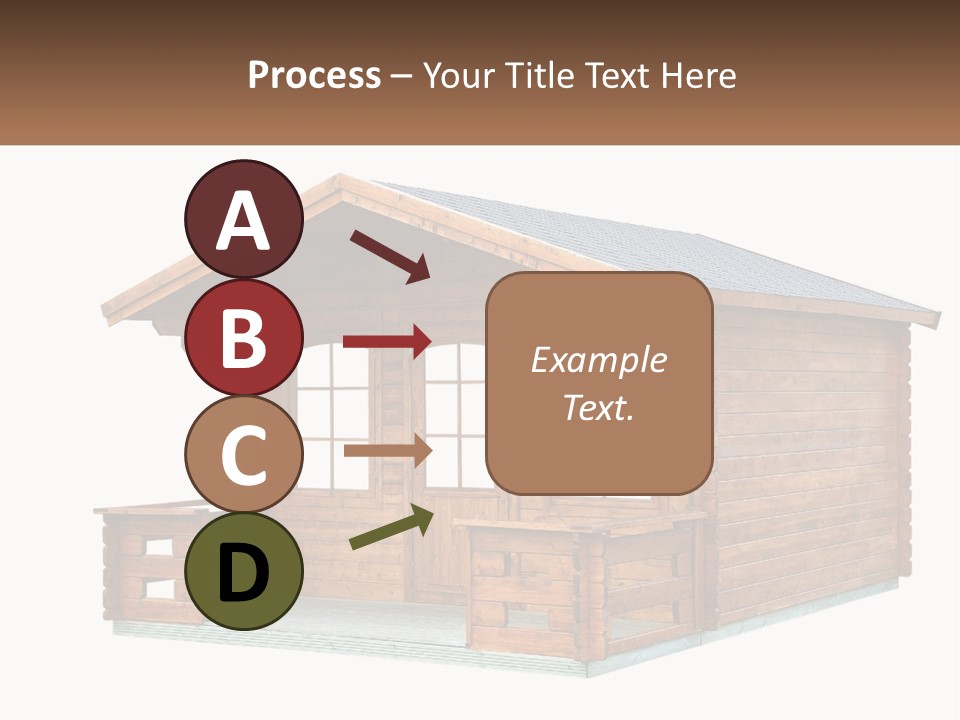A Small Wooden Cabin With Windows And A Porch PowerPoint Template