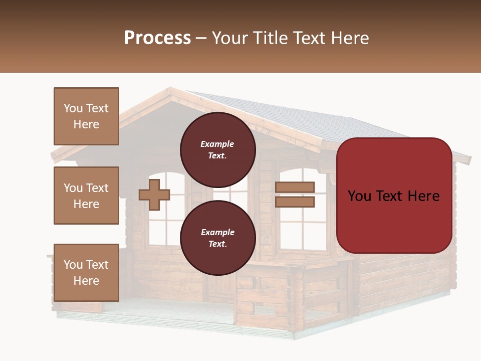 A Small Wooden Cabin With Windows And A Porch PowerPoint Template