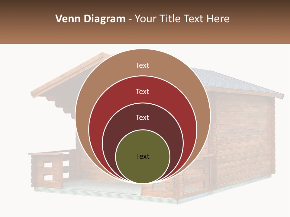A Small Wooden Cabin With Windows And A Porch PowerPoint Template