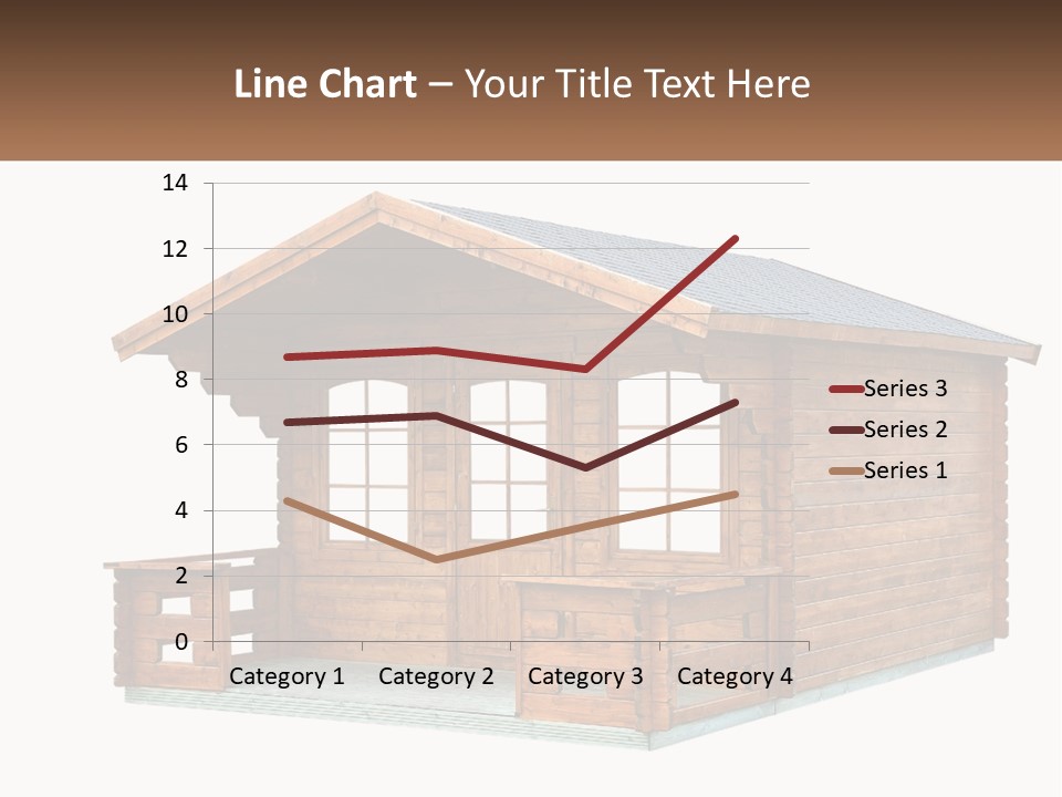 A Small Wooden Cabin With Windows And A Porch PowerPoint Template