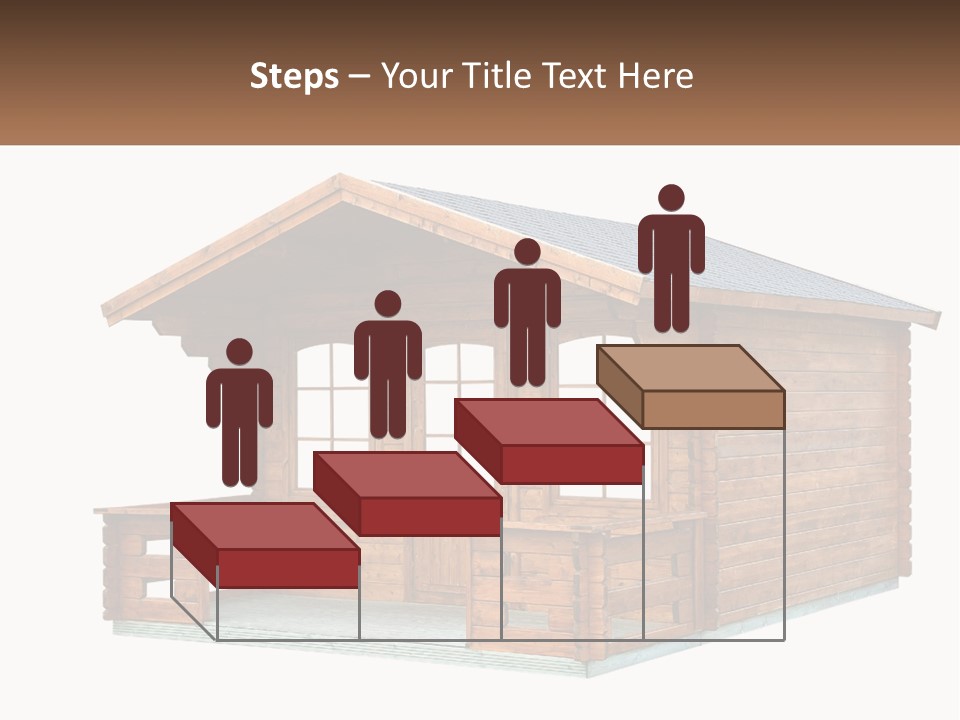 A Small Wooden Cabin With Windows And A Porch PowerPoint Template