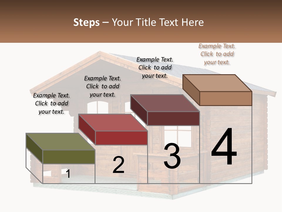 A Small Wooden Cabin With Windows And A Porch PowerPoint Template