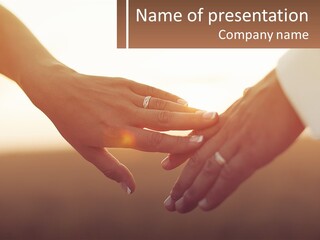 A Couple Holding Hands With The Sun Shining In The Background PowerPoint Template
