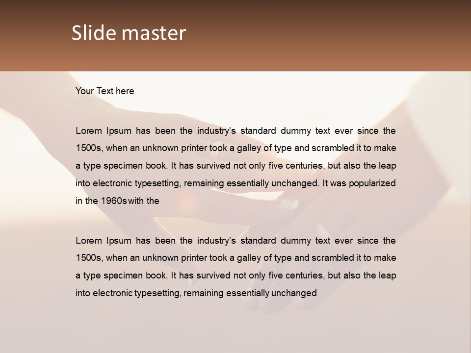 A Couple Holding Hands With The Sun Shining In The Background PowerPoint Template