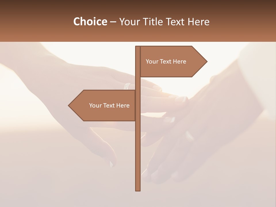 A Couple Holding Hands With The Sun Shining In The Background PowerPoint Template