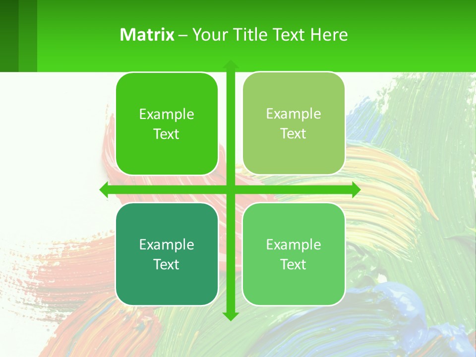 Colorful Paint On A White Background With A Green Border PowerPoint Template