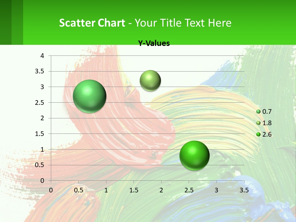 Colorful Paint On A White Background With A Green Border PowerPoint Template