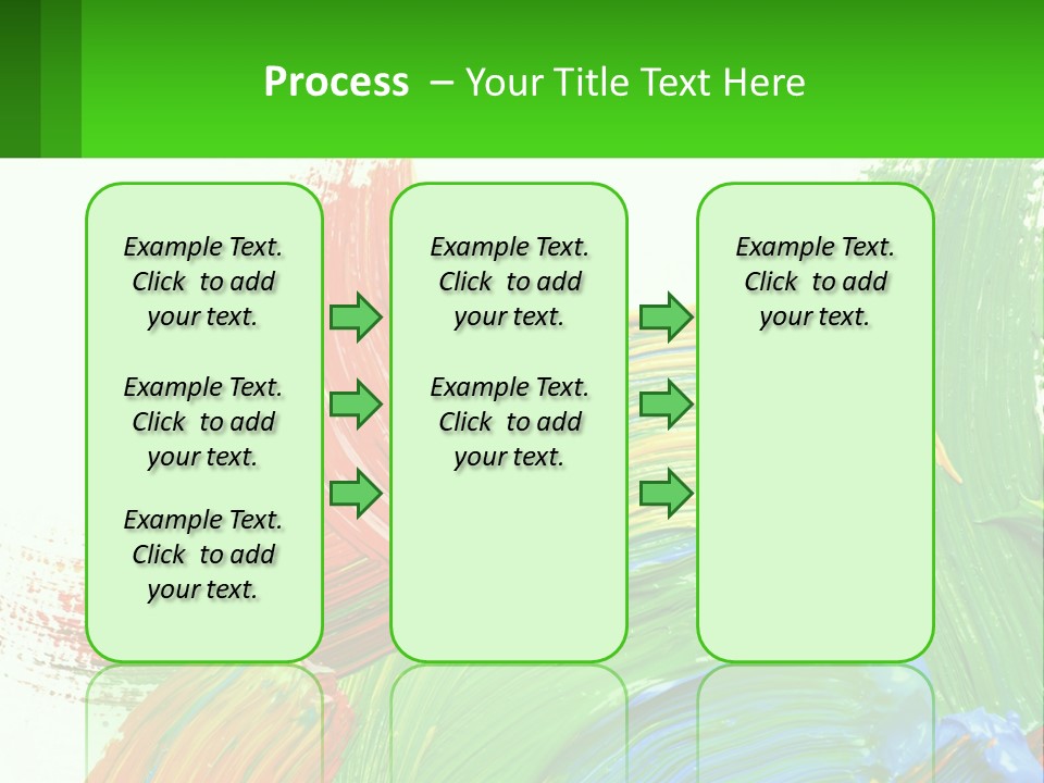 Colorful Paint On A White Background With A Green Border PowerPoint Template