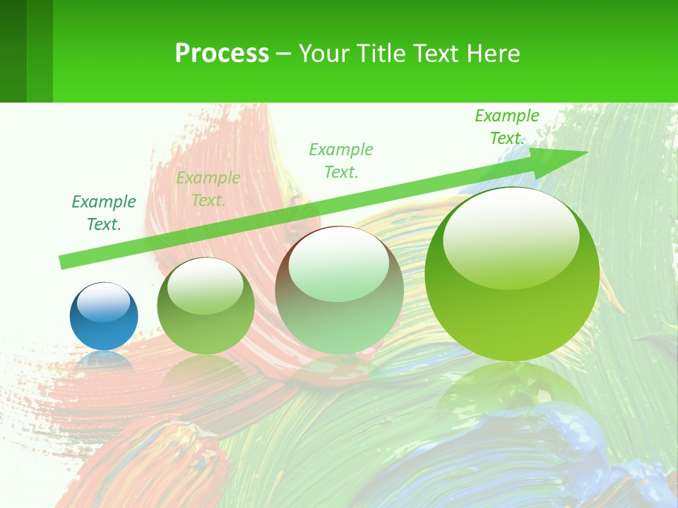 Colorful Paint On A White Background With A Green Border PowerPoint Template