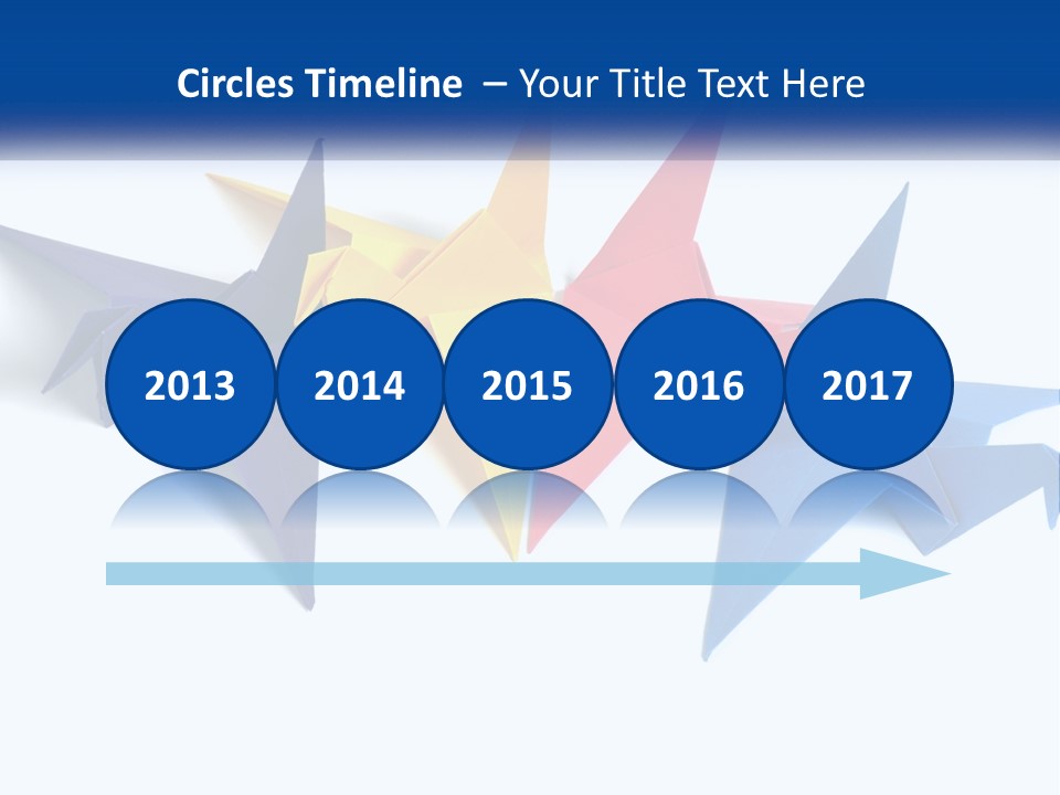 A Group Of Origami Birds On A White Background PowerPoint Template