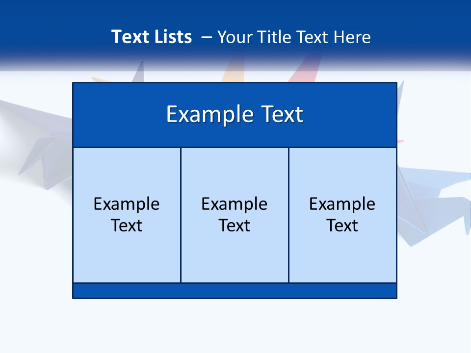 A Group Of Origami Birds On A White Background PowerPoint Template