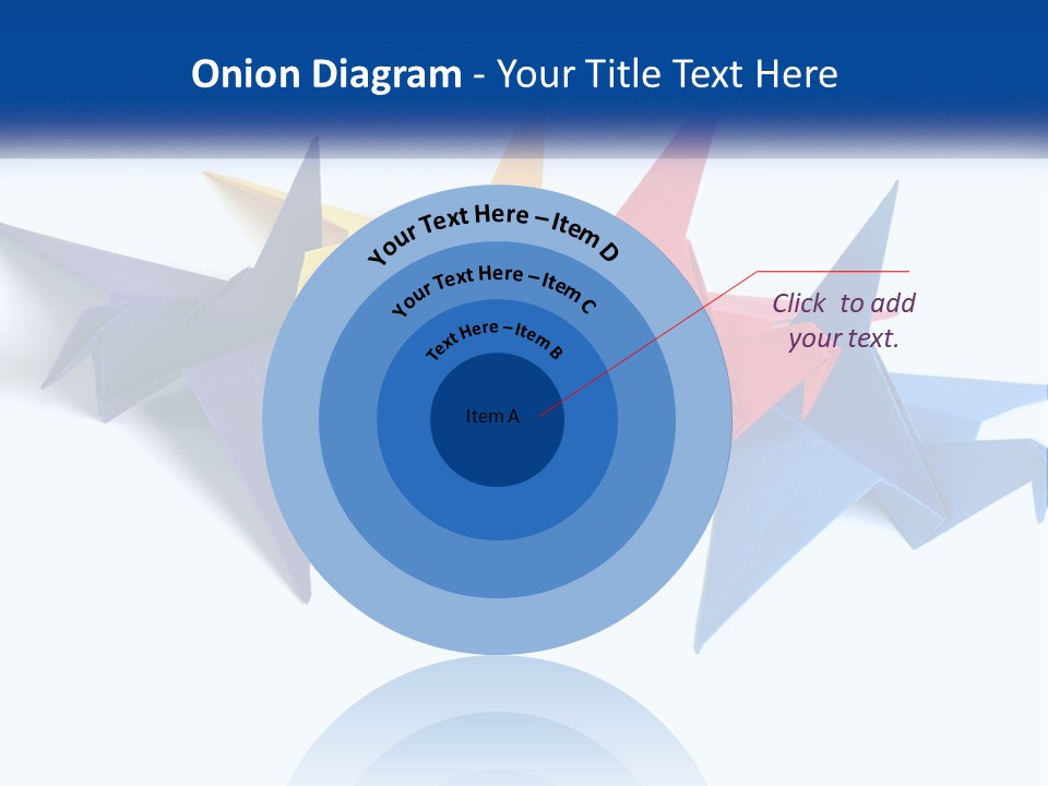 A Group Of Origami Birds On A White Background PowerPoint Template