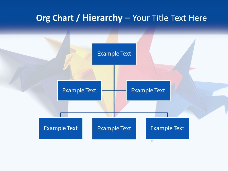 A Group Of Origami Birds On A White Background PowerPoint Template