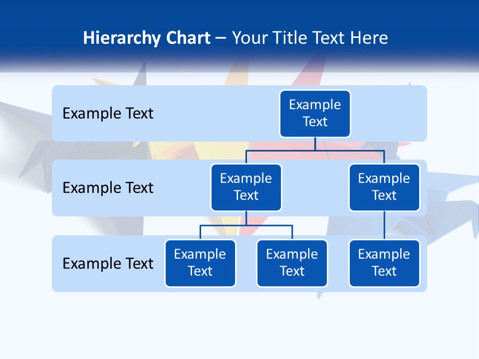 A Group Of Origami Birds On A White Background PowerPoint Template