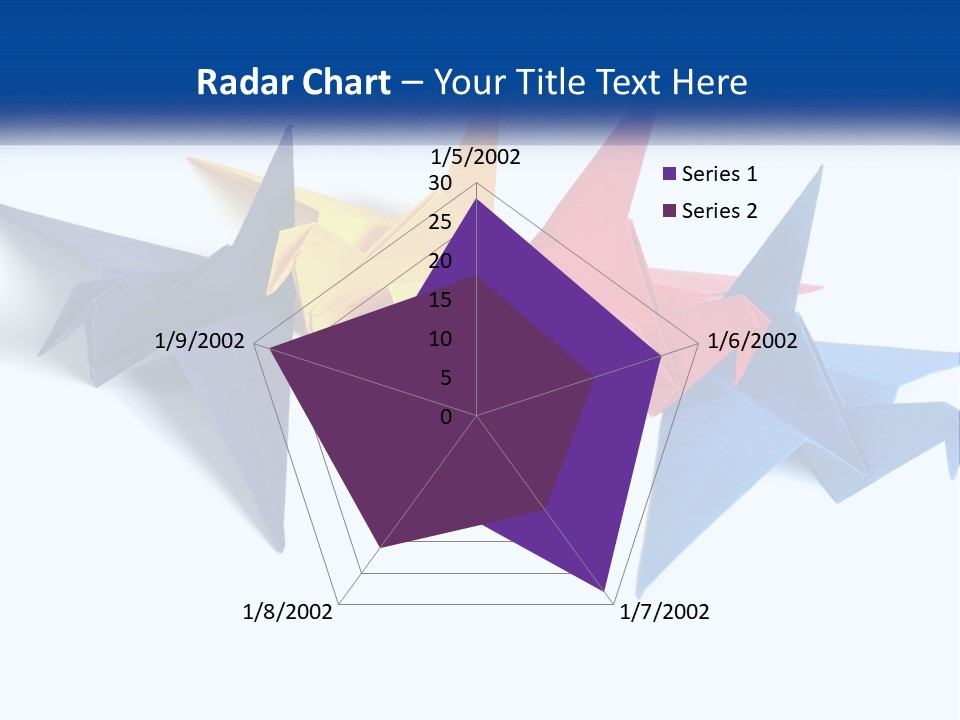 A Group Of Origami Birds On A White Background PowerPoint Template