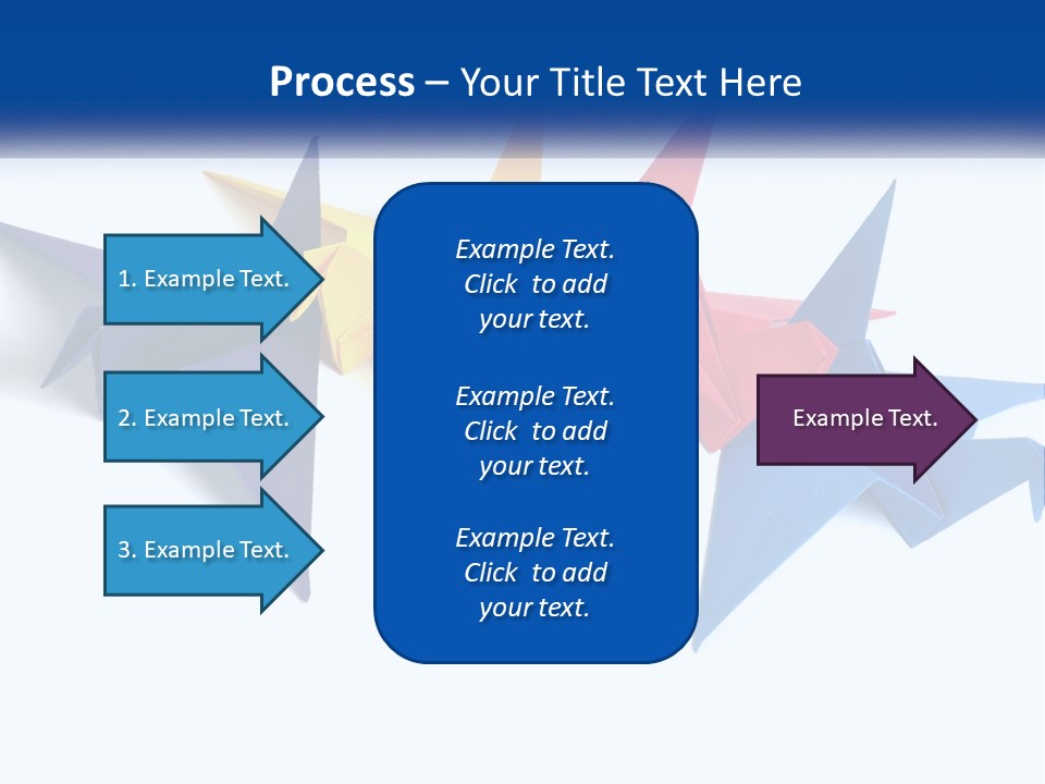 A Group Of Origami Birds On A White Background PowerPoint Template