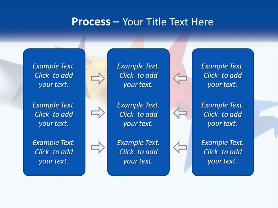 A Group Of Origami Birds On A White Background PowerPoint Template