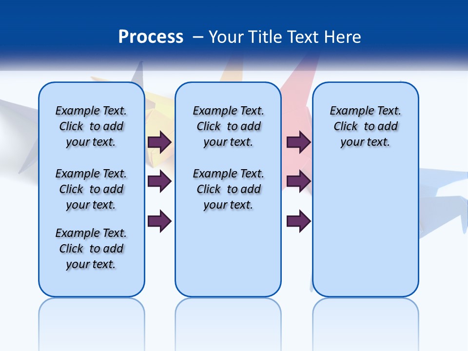 A Group Of Origami Birds On A White Background PowerPoint Template