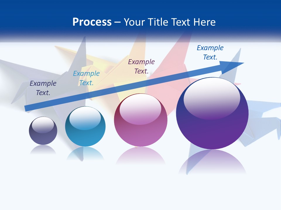 A Group Of Origami Birds On A White Background PowerPoint Template