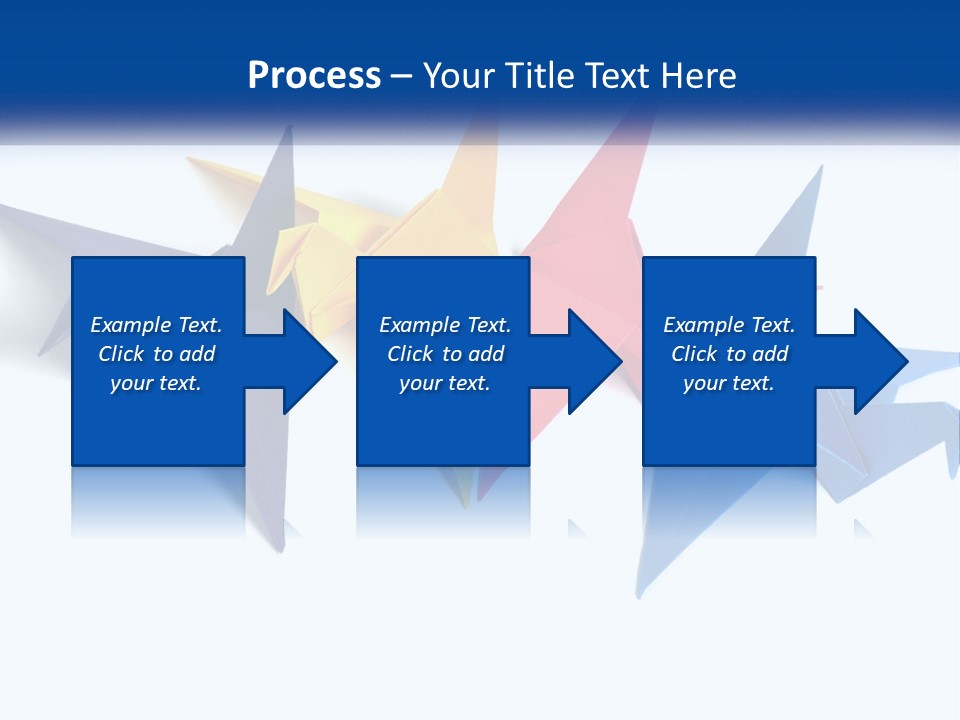 A Group Of Origami Birds On A White Background PowerPoint Template