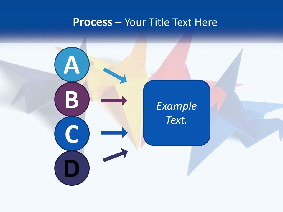 A Group Of Origami Birds On A White Background PowerPoint Template