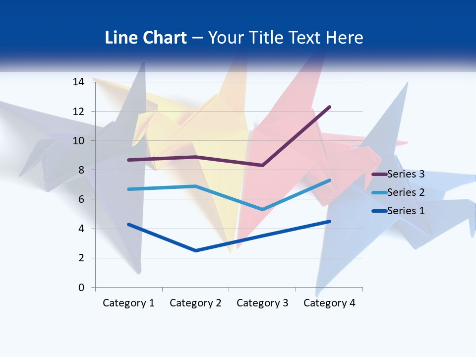 A Group Of Origami Birds On A White Background PowerPoint Template