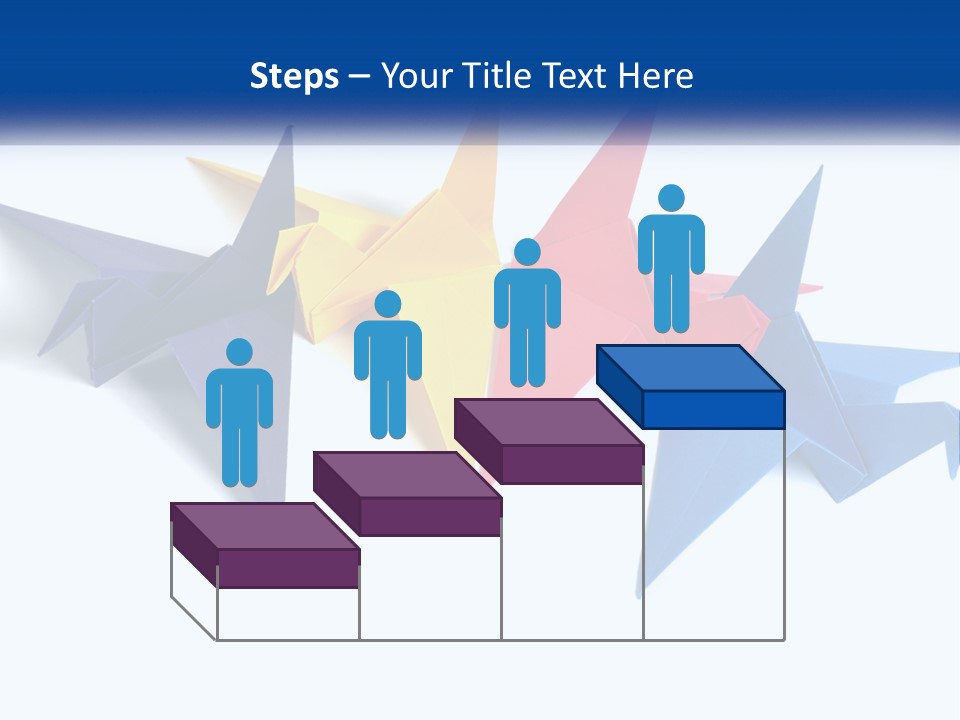 A Group Of Origami Birds On A White Background PowerPoint Template