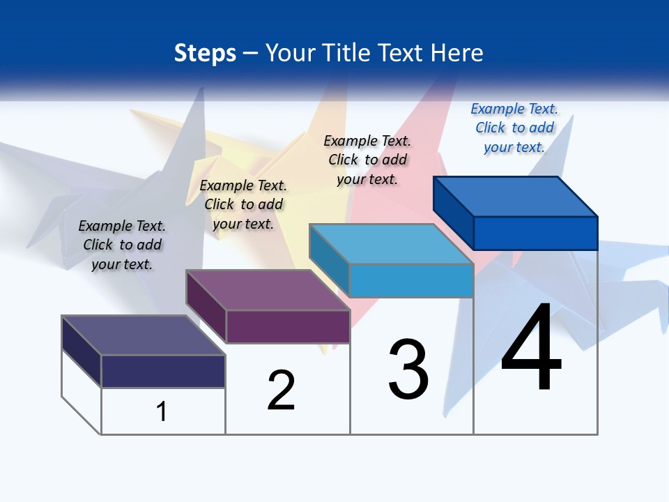 A Group Of Origami Birds On A White Background PowerPoint Template