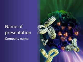A Computer Generated Image Of A Human Brain PowerPoint Template