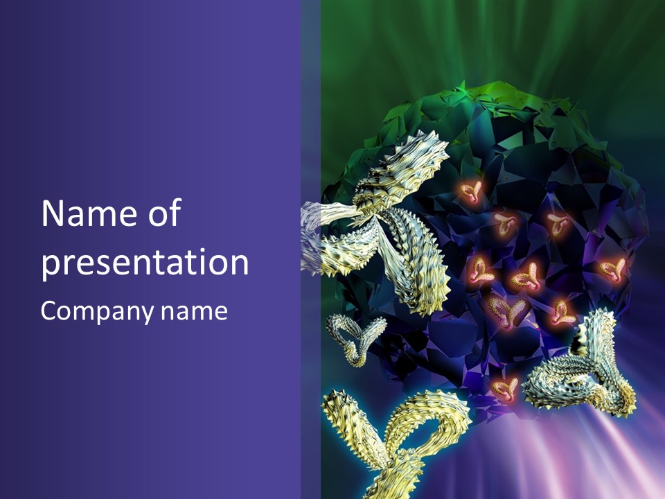 A Computer Generated Image Of A Human Brain PowerPoint Template