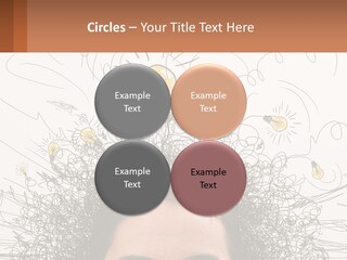 A Woman With A Light Bulb Above Her Head PowerPoint Template