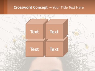 A Woman With A Light Bulb Above Her Head PowerPoint Template