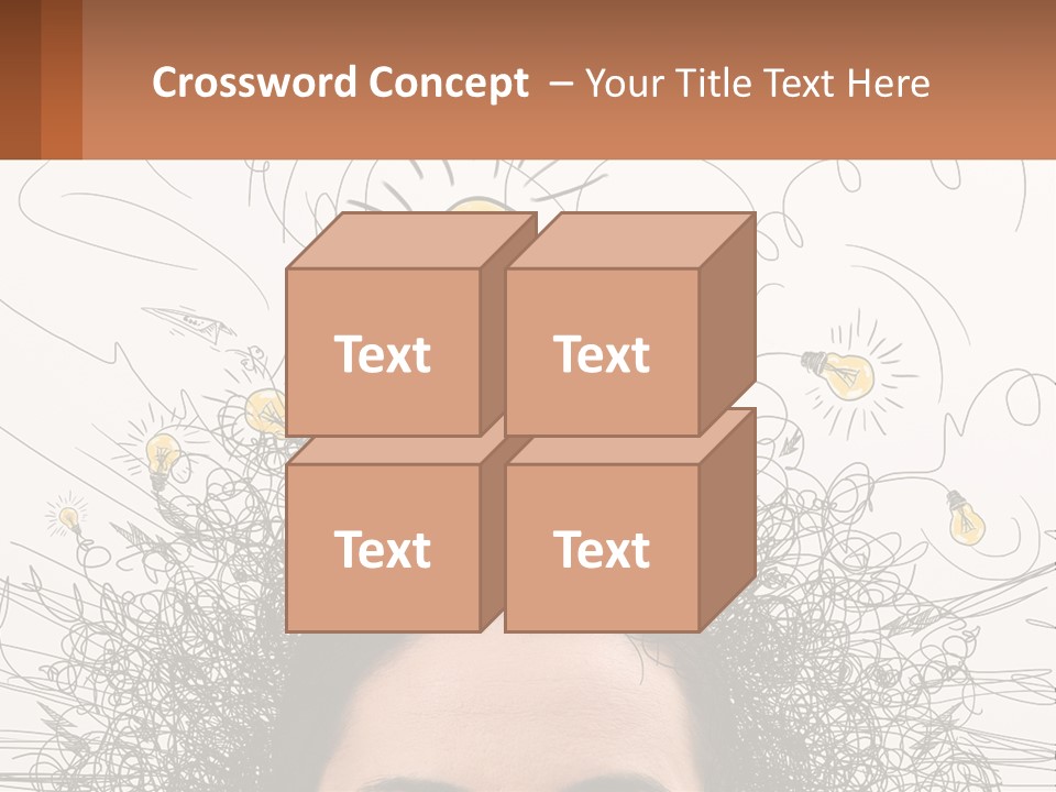 A Woman With A Light Bulb Above Her Head PowerPoint Template