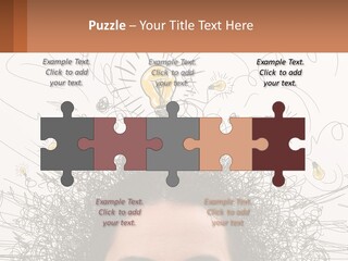 A Woman With A Light Bulb Above Her Head PowerPoint Template