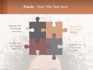 A Woman With A Light Bulb Above Her Head PowerPoint Template