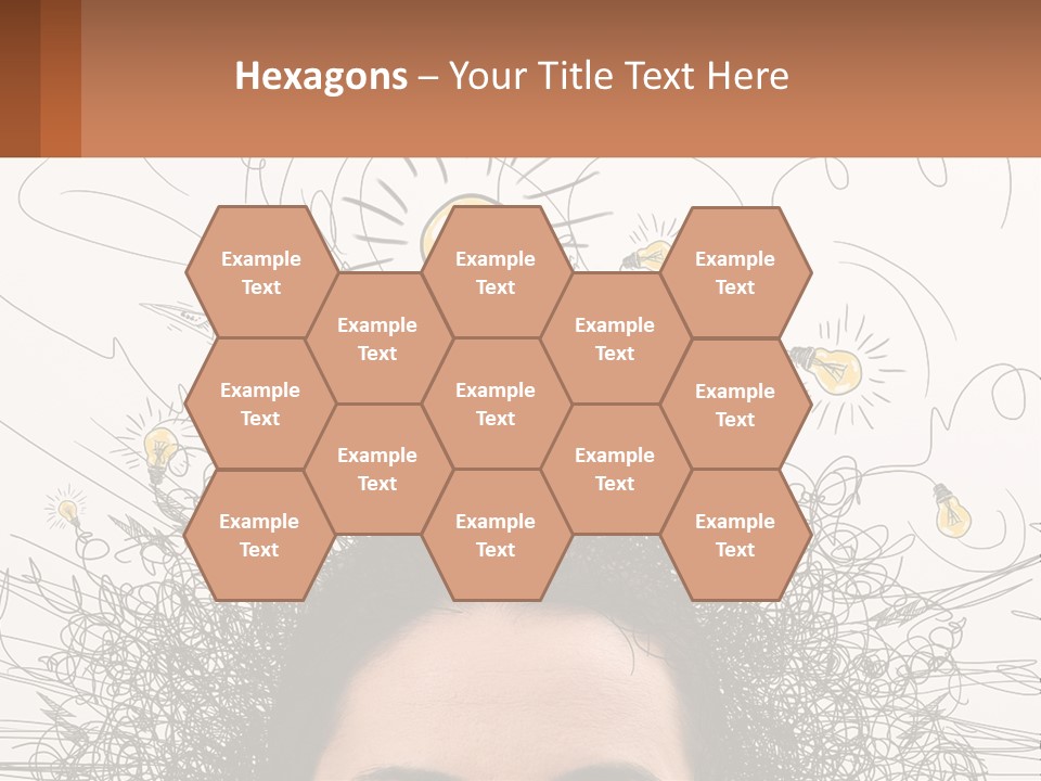 A Woman With A Light Bulb Above Her Head PowerPoint Template