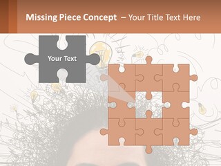 A Woman With A Light Bulb Above Her Head PowerPoint Template